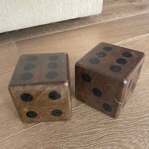 Crate and Barrel Wooden Dice